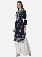 Load image into Gallery viewer, Seva Chikan Hand Embroidered Cotton Lucknowi Chikankari Kurta