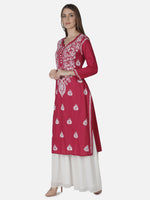 Load image into Gallery viewer, Seva Chikan Hand Embroidered Cotton Lucknowi Chikankari Kurta