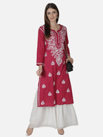 Load image into Gallery viewer, Seva Chikan Hand Embroidered Cotton Lucknowi Chikankari Kurta
