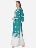 Load image into Gallery viewer, Seva Chikan Hand Embroidered Cotton Lucknowi Chikankari Kurta