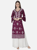 Load image into Gallery viewer, Seva Chikan Hand Embroidered Cotton Lucknowi Chikankari Kurta
