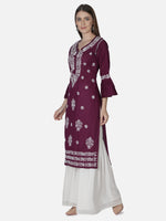 Load image into Gallery viewer, Seva Chikan Hand Embroidered Cotton Lucknowi Chikankari Kurta