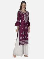 Load image into Gallery viewer, Seva Chikan Hand Embroidered Cotton Lucknowi Chikankari Kurta