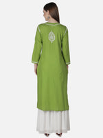 Load image into Gallery viewer, Seva Chikan Hand Embroidered Cotton Lucknowi Chikankari Kurta