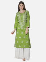 Load image into Gallery viewer, Seva Chikan Hand Embroidered Cotton Lucknowi Chikankari Kurta