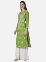 Load image into Gallery viewer, Seva Chikan Hand Embroidered Cotton Lucknowi Chikankari Kurta