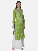 Load image into Gallery viewer, Seva Chikan Hand Embroidered Cotton Lucknowi Chikankari Kurta