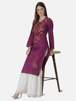 Load image into Gallery viewer, Seva Chikan Hand Embroidered Cotton Lucknowi Chikankari Kurta