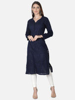 Load image into Gallery viewer, Seva Chikan Hand Embroidered Cotton Lucknowi Chikankari Kurta