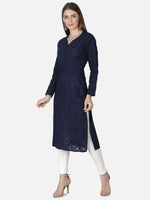 Load image into Gallery viewer, Seva Chikan Hand Embroidered Cotton Lucknowi Chikankari Kurta