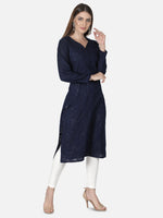 Load image into Gallery viewer, Seva Chikan Hand Embroidered Cotton Lucknowi Chikankari Kurta