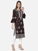 Load image into Gallery viewer, Seva Chikan Hand Embroidered Cotton Lucknowi Chikankari Kurta