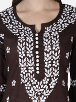 Load image into Gallery viewer, Seva Chikan Hand Embroidered Cotton Lucknowi Chikankari Kurta