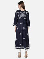 Load image into Gallery viewer, Seva Chikan Hand Embroidered Cotton Lucknowi Chikankari A-Line Kurta