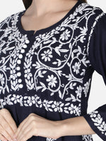 Load image into Gallery viewer, Seva Chikan Hand Embroidered Cotton Lucknowi Chikankari A-Line Kurta