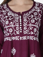 Load image into Gallery viewer, Seva Chikan Hand Embroidered Cotton Lucknowi Chikankari A-Line Kurta