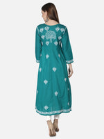 Load image into Gallery viewer, Seva Chikan Hand Embroidered Cotton Lucknowi Chikankari A-Line Kurta