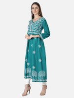 Load image into Gallery viewer, Seva Chikan Hand Embroidered Cotton Lucknowi Chikankari A-Line Kurta