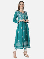 Load image into Gallery viewer, Seva Chikan Hand Embroidered Cotton Lucknowi Chikankari A-Line Kurta