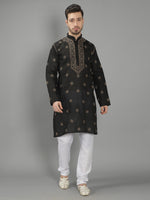 Load image into Gallery viewer, Seva Chikan Hand Embroidered Cotton Lucknowi Chikan Mens Stitched Kurta