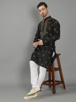 Load image into Gallery viewer, Seva Chikan Hand Embroidered Cotton Lucknowi Chikan Mens Stitched Kurta