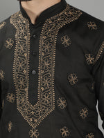 Load image into Gallery viewer, Seva Chikan Hand Embroidered Cotton Lucknowi Chikan Mens Stitched Kurta
