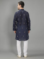 Load image into Gallery viewer, Seva Chikan Hand Embroidered Cotton Lucknowi Chikan Mens Stitched Kurta