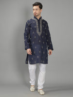 Load image into Gallery viewer, Seva Chikan Hand Embroidered Cotton Lucknowi Chikan Mens Stitched Kurta