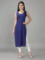 Load image into Gallery viewer, Seva Chikan Hand Embroidered Georgette Lucknowi Chikan Kurti With Slip