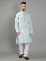 Load image into Gallery viewer, Seva Chikan Hand Embroidered Cotton Lucknowi Chikan Mens Stitched Kurta