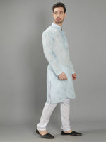 Load image into Gallery viewer, Seva Chikan Hand Embroidered Cotton Lucknowi Chikan Mens Stitched Kurta