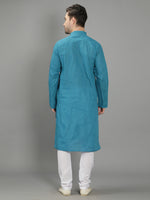 Load image into Gallery viewer, Seva Chikan Hand Embroidered Cotton Lucknowi Chikan Mens Stitched Kurta