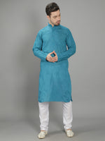 Load image into Gallery viewer, Seva Chikan Hand Embroidered Cotton Lucknowi Chikan Mens Stitched Kurta