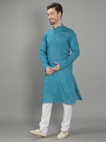 Load image into Gallery viewer, Seva Chikan Hand Embroidered Cotton Lucknowi Chikan Mens Stitched Kurta