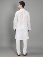 Load image into Gallery viewer, Seva Chikan Hand Embroidered Cotton Lucknowi Chikan Mens Stitched Kurta