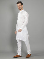 Load image into Gallery viewer, Seva Chikan Hand Embroidered Cotton Lucknowi Chikan Mens Stitched Kurta