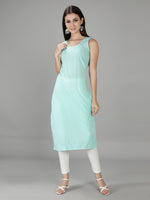 Load image into Gallery viewer, Seva Chikan Hand Embroidered Georgette Lucknowi Chikan Kurti With Slip