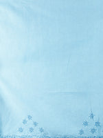 Load image into Gallery viewer, Seva Chikan Hand Embroidered Blue Cotton Lucknowi Saree-SCL6014