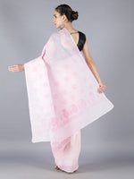 Load image into Gallery viewer, Seva Chikan Hand Embroidered Pink Cotton Lucknowi Saree-SCL6009