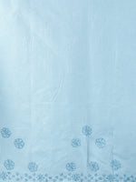 Load image into Gallery viewer, Seva Chikan Hand Embroidered Blue Cotton Lucknowi Saree-SCL6010