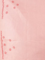 Load image into Gallery viewer, Seva Chikan Hand Embroidered Peach Cotton Lucknowi Saree-SCL6005