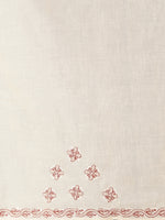 Load image into Gallery viewer, Seva Chikan Hand Embroidered Fawn Cotton Lucknowi Saree-SCL6001