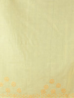 Load image into Gallery viewer, Seva Chikan Hand Embroidered Yellow Cotton Lucknowi Saree-SCL6013