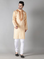 Load image into Gallery viewer, Seva Chikan Hand Embroidered  Cotton Lucknowi Chikan Mens Stitched Kurta