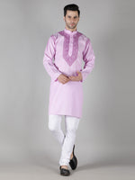 Load image into Gallery viewer, Seva Chikan Hand Embroidered  Cotton Lucknowi Chikan Mens Stitched Kurta