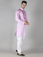 Load image into Gallery viewer, Seva Chikan Hand Embroidered  Cotton Lucknowi Chikan Mens Stitched Kurta