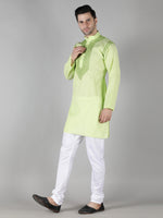 Load image into Gallery viewer, Seva Chikan Hand Embroidered  Cotton Lucknowi Chikan Mens Stitched Kurta