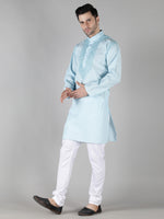 Load image into Gallery viewer, Seva Chikan Hand Embroidered  Cotton Lucknowi Chikan Mens Stitched Kurta