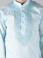 Load image into Gallery viewer, Seva Chikan Hand Embroidered  Cotton Lucknowi Chikan Mens Stitched Kurta