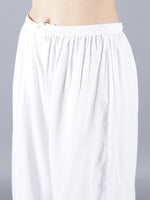 Load image into Gallery viewer, Seva Chikan Hand Embroidered Magenta Cotton Kurta With Palazoo-SCL8020